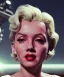 Placeholder: Ultra Realistic retro sci-fi 1960 scene, waist up view portrait, blonde woman, sweet young Marilyn Monroe face, perfect iris, tight latex coat, Strange planet background, Retro sci-fi style glass helmet, sphere dron, fog, rain, soft color, highly detailed, unreal engine 5, ray tracing, RTX, lumen lighting, ultra detail, volumetric lighting, 3d, finely drawn, high definition, high resolution.