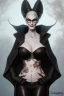 Placeholder: Carmen Dell`orifice as evil queen in black leather, leather, busty, cleavage, angry, stern look. character design by cory loftis, fenghua zhong, ryohei hase, ismail inceoglu and ruan jia. unreal engine 5, artistic lighting, highly detailed, photorealistic, fantasy