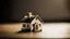 Placeholder: Miniature house and key. Concept for Mortgage, Rent or buy a house, real estate,investment,property concept