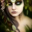 Placeholder: Portrait of beautiful girl, plant, metal, feathers, Dryad, fae, sidhe, ominous, nature, plants, wildflower, facepaint, dnd character portrait, intricate, oil on canvas, masterpiece, expert, insanely detailed, 4k resolution, retroanime style, cute big circular reflective eyes, cinematic smooth, intricate detail , soft smooth lighting, soft pastel colors, painted Renaissance style,bokeh, 800mm lens