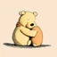 Placeholder: simple illustration of Winnie the pooh cuddling a pig