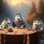 Placeholder: Wolfpack sitting at Table