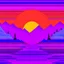 Placeholder: synthwave sunset