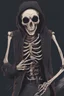 Placeholder: 8k animation image of an attractive skeleton boy, dressed in trendy hoody, in the style of tim burton