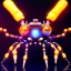 Placeholder: portrait painting of a steampunk robot spider, ultra realistic, intricate details, ultra highly detailed, shiny, smooth, studio quality, octane render, Surrealism, Triadic colour scheme,glow-stick, ambient lighting,nightclub lighting, polaroid, 100mm, --ar 1:1 --v4