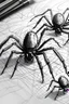 Placeholder: Spiders on my ideas, sketch drawing