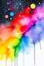 Placeholder: whatever happens happens; ink wash; cosmic rainbow palette