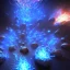 Placeholder: Spherical Frost metal magic armoured lightning Mycelium blob MUSHROOMS stars galaxy SPACE lANDSCAPE BURNING IN BLUE FLAMES hellfire abyss math chaos