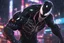Placeholder: Venom machine in 8k solo leveling shadow artstyle, white fox them, close picture, rain, neon lights, intricate details, highly detailed, high details, detailed portrait, masterpiece,ultra detailed, ultra quality