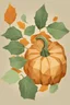 Placeholder: pumpkin leaves in polygon art