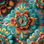 Placeholder: infinite pattern fabric tilabe, flat texture, hopsack, flores warm colors, photorealistic effect