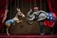 Placeholder: an evil puppetmaster forcing the democratic donkey to fight the republican elephant