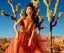 Placeholder: Isane pretty young woman "Top Model" in a stunning maximalist short transparent dark dress, vogue, 8k, ektar, joshua tree, fashion. golden hour cinematic, rebecca guay, frank frazetta.