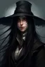 Placeholder: girl long black hair bloodborne