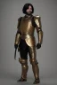 Placeholder: A handsome 30 year old man, black hair, male bob haircut, in black-and-gold plate armor, golden katana in both hands, no beard, european