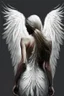 Placeholder: full body woman angel from back wings coming from back of her shoulders ultra realistic illustration