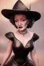 Placeholder: young Marlene Dietrich as evil queen in black leather gown, angry, busty, curvey, cleavage, unreal 5, octane render,cinema4d, dynamic lighting, dramatic lighting, 4k, redshift render, highly detailed, hyper realistic