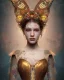 Placeholder: upper bust portrait, the queen of butterflies, corset, intricate metal work flower crown, butterfly wings on back, flower tattoos, 8k resolution concept art, dynamic lighting, intricately detailed, hyperdetailed, beautiful, ethereal, elegant, golden hour, (butterfly), gothic