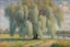 Placeholder: aquamarine, clouds, willow tree, claude monet, and emile claus impressionism paintings