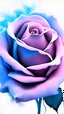 Placeholder: a close up of a rose with smoke coming out of it, an airbrush painting by Shirley Teed, trending on cg society, romanticism, rendering a blue rose, blue rose, magical flowers, abstract smokey roses, roses made of colorful smoke, blue and pink colors, translucent roses ornate, glowing delicate flower, magical colorful flowers, rosses, with beautiful colors