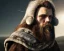 Placeholder: a sad and lonely viking looking up at the stars at night, hyper realistic, 8k, insane detail, atmospheric background, crying eyes, big fur coat, long braided hair, sharp focus, soft background, dynamic lighting, viking helmet, night time