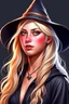 Placeholder: RPG female blond witch, fantasy realistic style