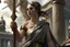 Placeholder: ((masterpiece)), (((best quality))), ((ultra-detailed)), ((illustration)), ((disheveled hair)), ( beautiful detailed eyes), ( 1girl:1.2),(solo),((( with the Parthenon in the background))),(( leaning against the pillar)),((( A woman holding a Great Sword, Chrysaor ))) dynamic angle, (( A woman wearing knight's armor)),(( put on a cloak)) (black kneehighs:1.1),( starry tornado:1.4), starry Nebula, ((frills)), beautiful detailed sky, beautiful detailed eyes, evil smile, expressionless, hairs betwee