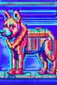 Placeholder: dog pixel art futuristic