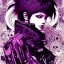 Placeholder: beautiful punk girl, hyper detailed, intricately detailed, illustration by <kilian eng> <Yoji Shinkawa>, purple tones,