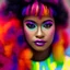 Placeholder: full body shot, masterpiece, best quality, family of three, black skinned, sparkling eyes, fluorescent skin, colorful makeup, afro, highly detailed body, afrofuturism, scifi, sun light, 4K, RAW, depth of field, high contrast, realistic details, 24mm