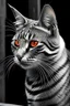 Placeholder: Cat tabby color black white grey