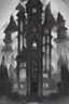 Placeholder: goth, castle, black and white, old, fancy, royal court, cosmos, night