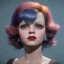 Placeholder: Clara bow with blue hair, big sad eyes, flowers