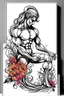 Placeholder: man wall art floral bodybuilder