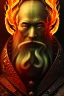 Placeholder: ming inthe hell, Fire theme art, Dark moody night atmosphere, Portrait of a man by Michelangelo, 8K, close-up face, anatomically perfect face, oak tree roots, ignore NSFW