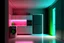 Placeholder: modern minimalistic utility room, hyperrealistic 16k, 3d rendering, expressively detailed, dynamic light, neon lighting