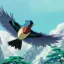 Placeholder: Robin bird with a coat, winter, hyper-detailed, beautifully color-coded, insane details, intricate details, beautifully color graded, Cinematic, Color Grading, Editorial Photography, Depth of Field