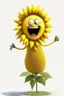 Placeholder: cheery sunflower avatar singing full body