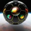 Placeholder: Soccer ball Outerspace black, earth orbit, volcano, carbonfiber