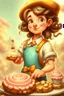Placeholder: a cartoon character thirty years old confectioner , an ultrafine detailed painting by senior character artist, featured on polycount, sots art, artstation hd, 2d game art, behance hd