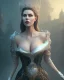 Placeholder: evil queen in leather gown, busty, cleavage, angry, emperious, 8k resolution concept art portrait by Greg Rutkowski,