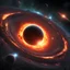 Placeholder: A solar system tightly orbiting a black hole, destruction, terror, ripping apart, colorful, dark, ominous, beautiful abyss, vivid, 8k 3d, vray, highly detailed matte painting, action, concept art, phoptorealistic, dozens of brightly lit rings of destroyed orbiting bodies, perfect circles