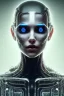 Placeholder: cyberpunk, head, women, portrai, face cry, black eye tears, tron, cyborg, robot, cyborg, white hair, seven , perfekt, real, dream, hr giger