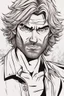 Placeholder: man with scruffy hair, stubble and a judgmental look on his face comic book style