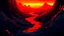 Placeholder: comic style, lava & steel landscape