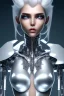 Placeholder: cyborg, white hair, sexy, perfect, real, dream