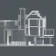 Placeholder: Futuristic, house section, architectural section drawing