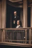 Placeholder: llustrate the presidential box on the balcony level, portraying Abraham Lincoln, his wife, and their guests as they enjoy the play. Highlight the vulnerability of Lincoln without proper security, setting the stage for the impending tragedy