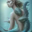 Placeholder: sango fantasy, fantasy magic, intricate, sharp focus, illustration, highly detailed, digital painting, concept art, matte, artgerm and paul lewin and kehinde wiley, masterpiece sexy lips African lady body mermaid alligator head turquoise space lady beach sea under water mermaid seaweed