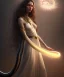 Placeholder: Holy Virgin, celestial light, beautiful, long fabric dress, beautiful long black hair to the waist, big snake resting on shoulders, grabbing snake, head and shoulders portrait, 8k resolution concept art portrait by Greg Rutkowski, Unreal Engine 5 volumetric lighting